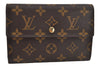 Authentic Louis Vuitton Monogram Porte Tresor Etui Papier Wallet M61202 LV 0864K