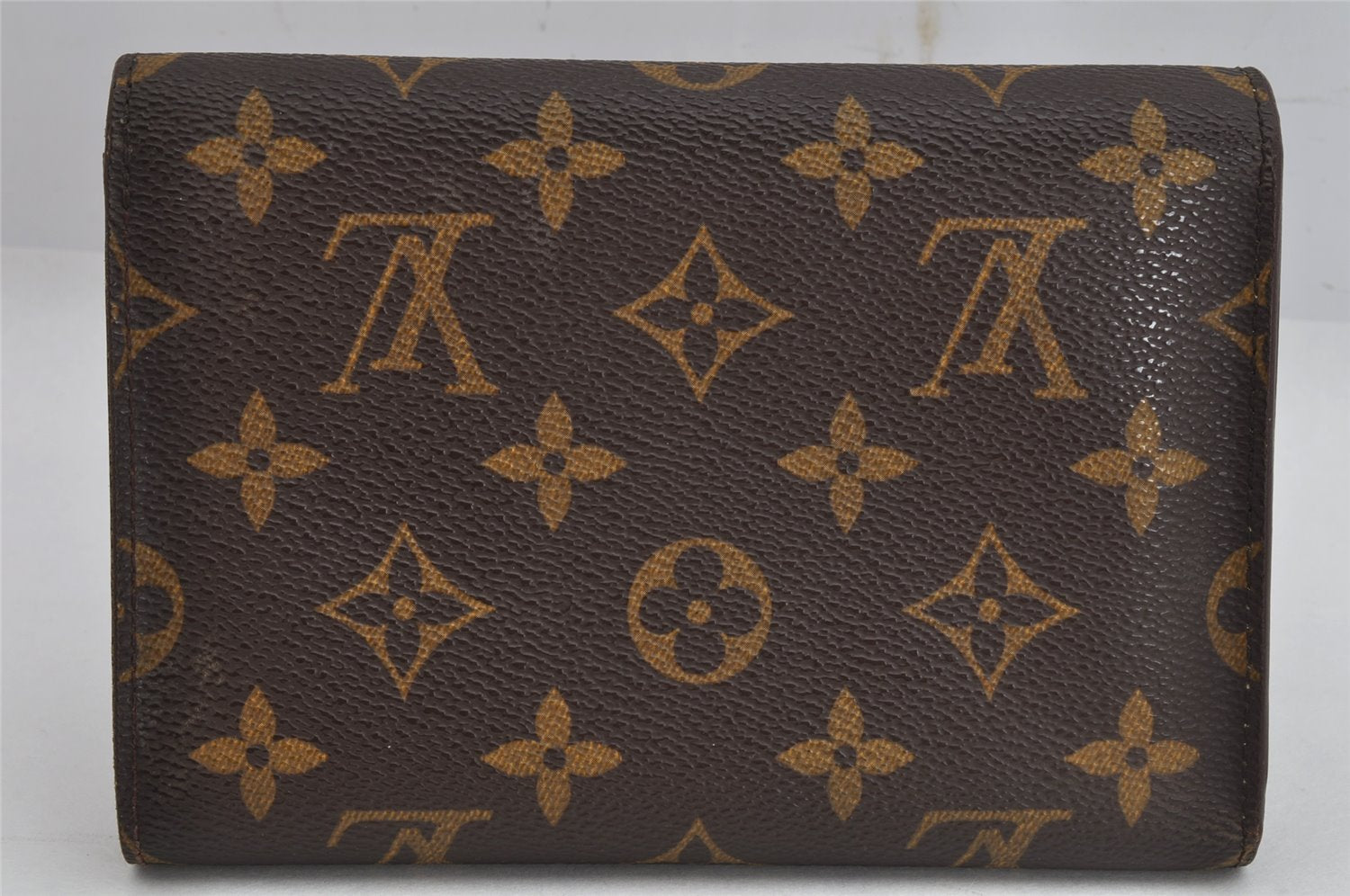 Authentic Louis Vuitton Monogram Porte Tresor Etui Papier Wallet M61202 LV 0864K