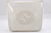 Authentic GUCCI Vintage SOHO Shoulder Hand Bag Purse Enamel White Junk 0865J