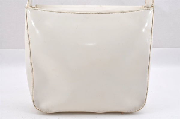 Authentic GUCCI Vintage SOHO Shoulder Hand Bag Purse Enamel White Junk 0865J