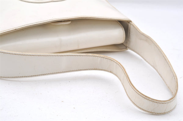 Authentic GUCCI Vintage SOHO Shoulder Hand Bag Purse Enamel White Junk 0865J