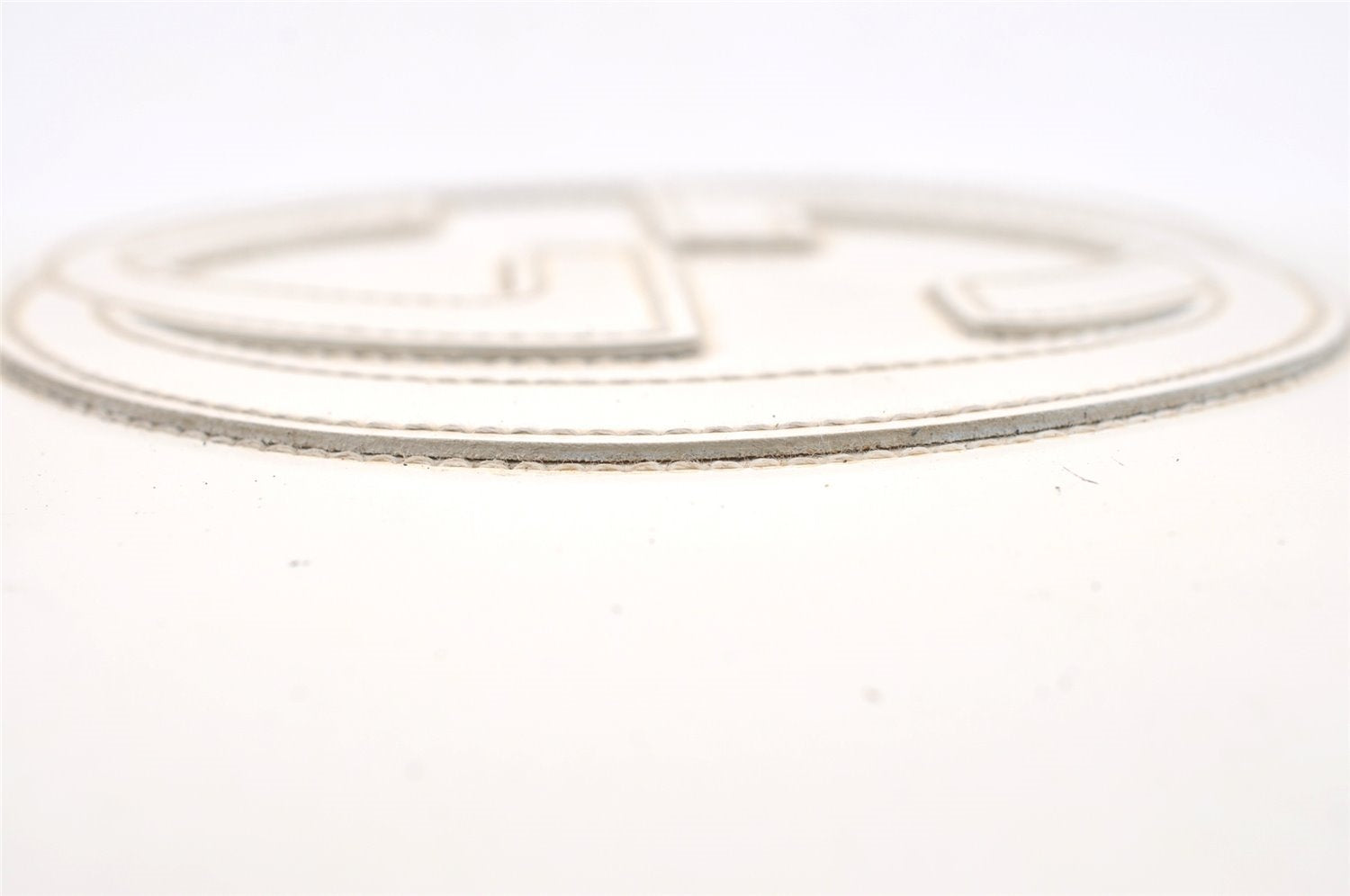 Authentic GUCCI Vintage SOHO Shoulder Hand Bag Purse Enamel White Junk 0865J