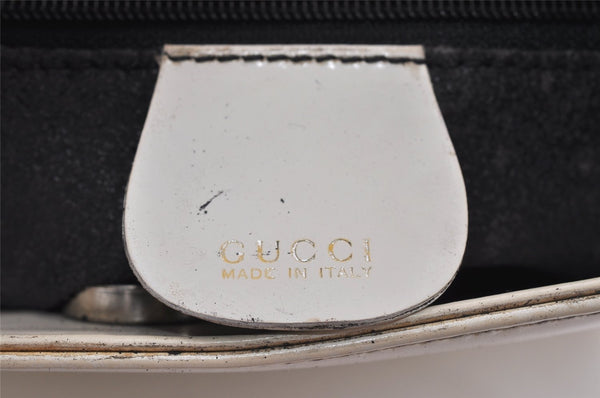 Authentic GUCCI Vintage SOHO Shoulder Hand Bag Purse Enamel White Junk 0865J