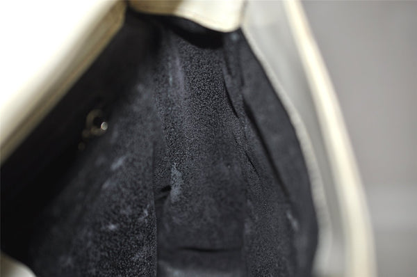 Authentic GUCCI Vintage SOHO Shoulder Hand Bag Purse Enamel White Junk 0865J