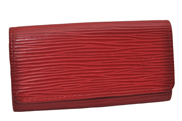 Authentic Louis Vuitton Epi Multicles 4 Key Case Red M63827 LV 0865K