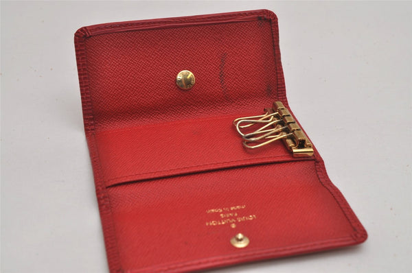Authentic Louis Vuitton Epi Multicles 4 Key Case Red M63827 LV 0865K