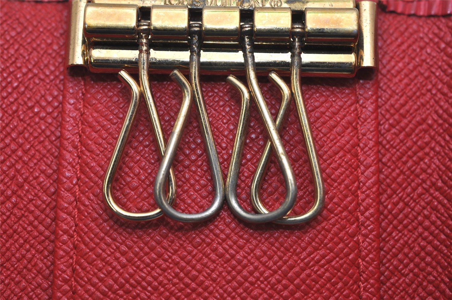 Authentic Louis Vuitton Epi Multicles 4 Key Case Red M63827 LV 0865K