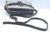 Authentic GUCCI Sherry Line Shoulder Bag GG PVC Leather Navy Blue Junk 0866J