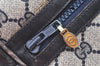 Authentic GUCCI Sherry Line Shoulder Bag GG PVC Leather Navy Blue Junk 0866J