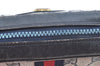 Authentic GUCCI Sherry Line Shoulder Bag GG PVC Leather Navy Blue Junk 0866J