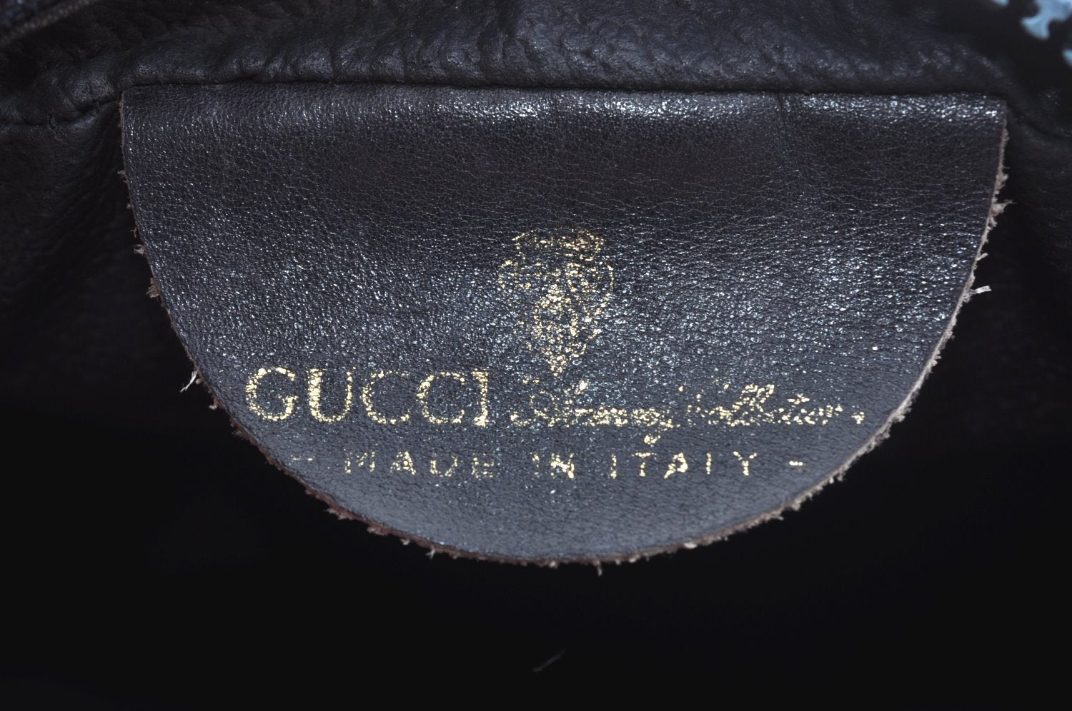 Authentic GUCCI Sherry Line Shoulder Bag GG PVC Leather Navy Blue Junk 0866J