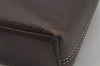 Authentic BURBERRY Vintage Leather Clutch Hand Bag Purse Brown 0867J