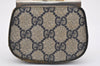 Authentic GUCCI Vintage Coin Purse Case GG PVC Leather Navy Blue 0868K