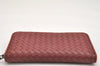 Authentic BOTTEGA VENETA Intrecciato Leather Long Wallet Purse Bordeaux 0870K