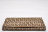 Authentic FENDI Vintage Zucchino Long Wallet Purse Canvas Leather Brown 0871K