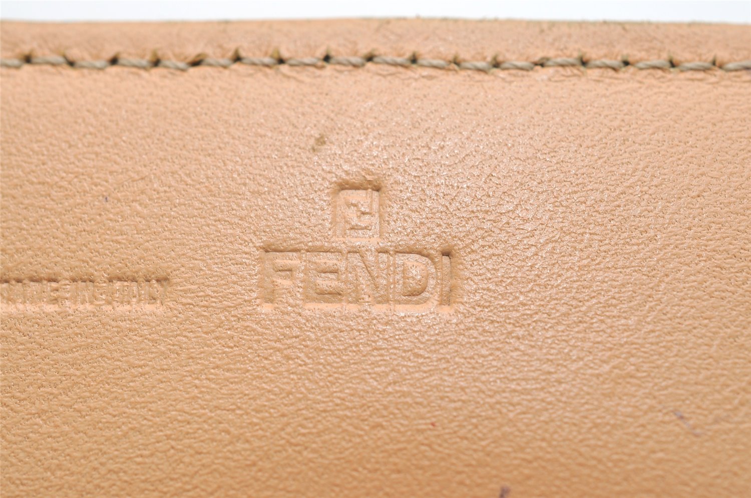 Authentic FENDI Vintage Zucchino Long Wallet Purse Canvas Leather Brown 0871K