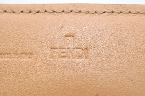 Authentic FENDI Vintage Zucchino Long Wallet Purse Canvas Leather Brown 0871K