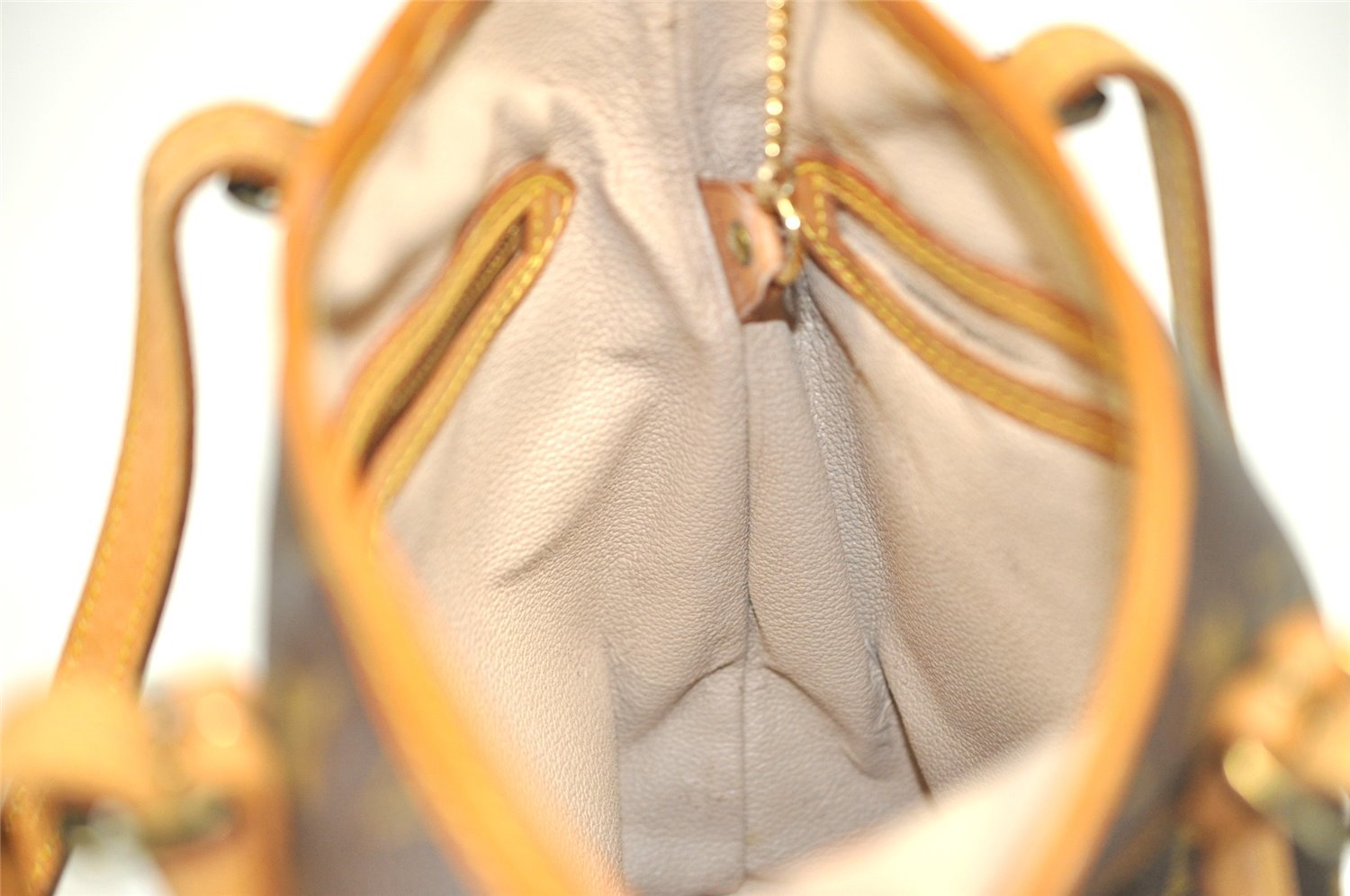 Authentic Louis Vuitton Monogram Bucket PM Shoulder Tote Bag M42238 Junk 0872I