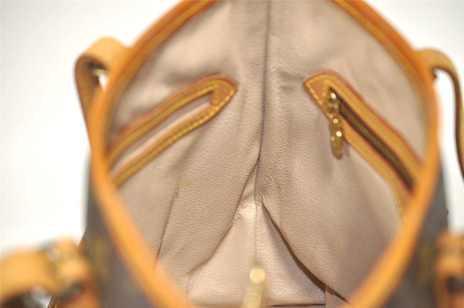 Authentic Louis Vuitton Monogram Bucket PM Shoulder Tote Bag M42238 Junk 0872I