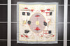 Authentic HERMES Carre 90 Scarf "LES VOITURES A TRANSFORMATION" Silk Gray 0872J