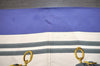 Authentic HERMES Carre 90 Scarf "BRIDES de GALA par" Silk Blue 0873J