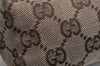 Authentic GUCCI Vintage Pouch Purse GG Canvas Leather 29596 Brown 0874K
