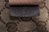 Authentic GUCCI Vintage Pouch Purse GG Canvas Leather 29596 Brown 0874K
