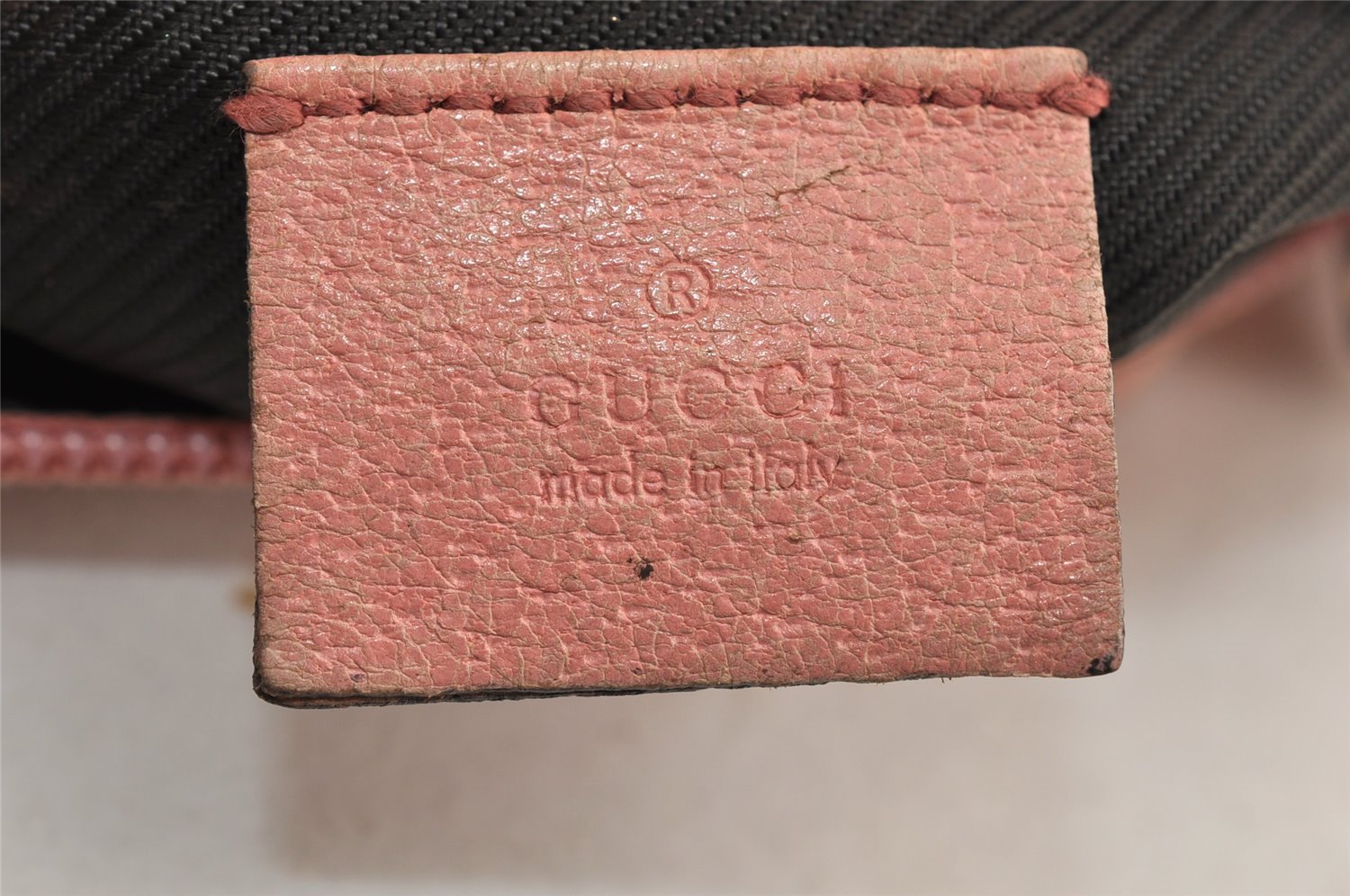 Authentic GUCCI Vintage Pouch Purse GG Canvas Leather 29596 Brown 0874K