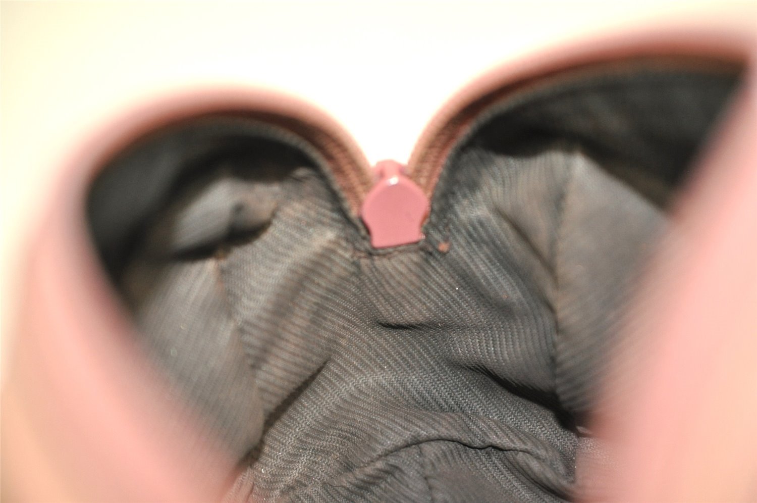 Authentic GUCCI Vintage Pouch Purse GG Canvas Leather 29596 Brown 0874K