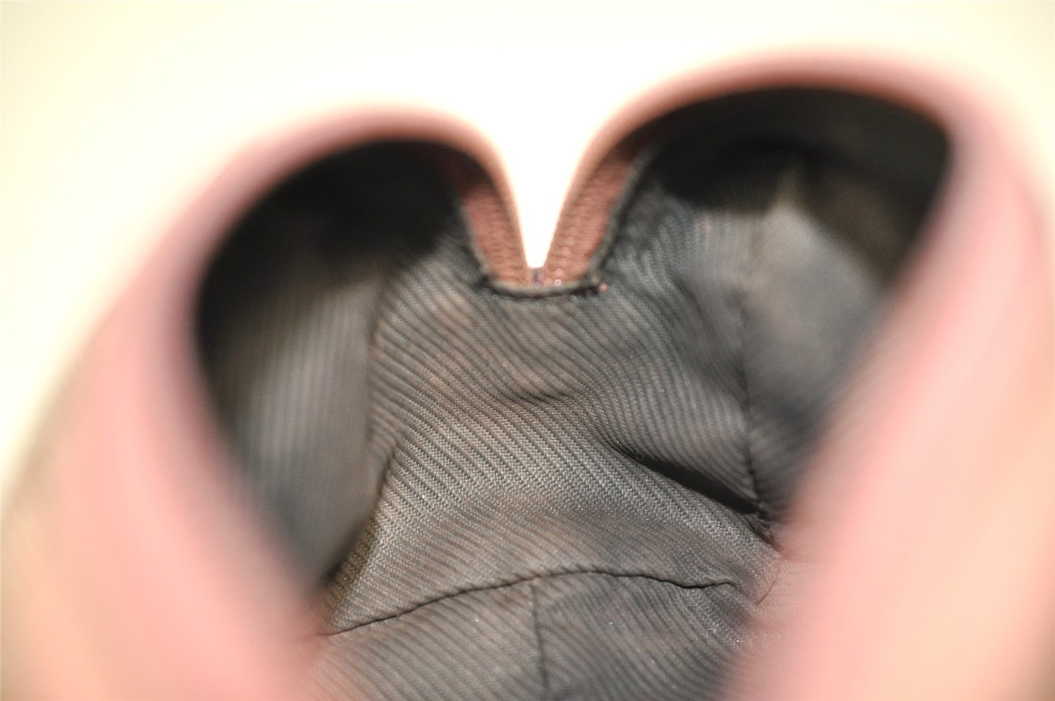 Authentic GUCCI Vintage Pouch Purse GG Canvas Leather 29596 Brown 0874K