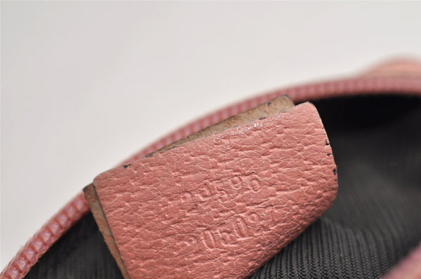 Authentic GUCCI Vintage Pouch Purse GG Canvas Leather 29596 Brown 0874K