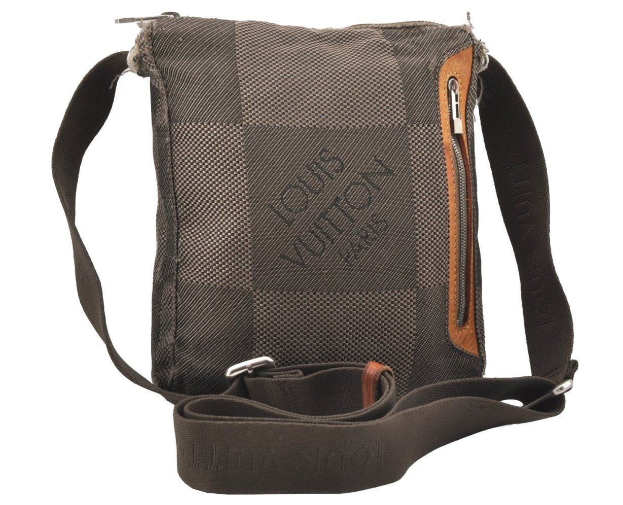 Authentic Louis Vuitton Damier Geant Citadin PM Shoulder Bag M93043 Brown 0875J