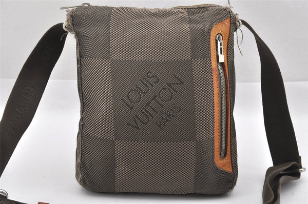 Authentic Louis Vuitton Damier Geant Citadin PM Shoulder Bag M93043 Brown 0875J