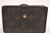 Auth Louis Vuitton Monogram Porte Monnaie Billets Viennois M61663 Wallet 0876J