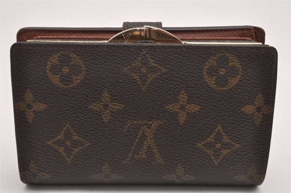 Auth Louis Vuitton Monogram Porte Monnaie Billets Viennois M61663 Wallet 0876J