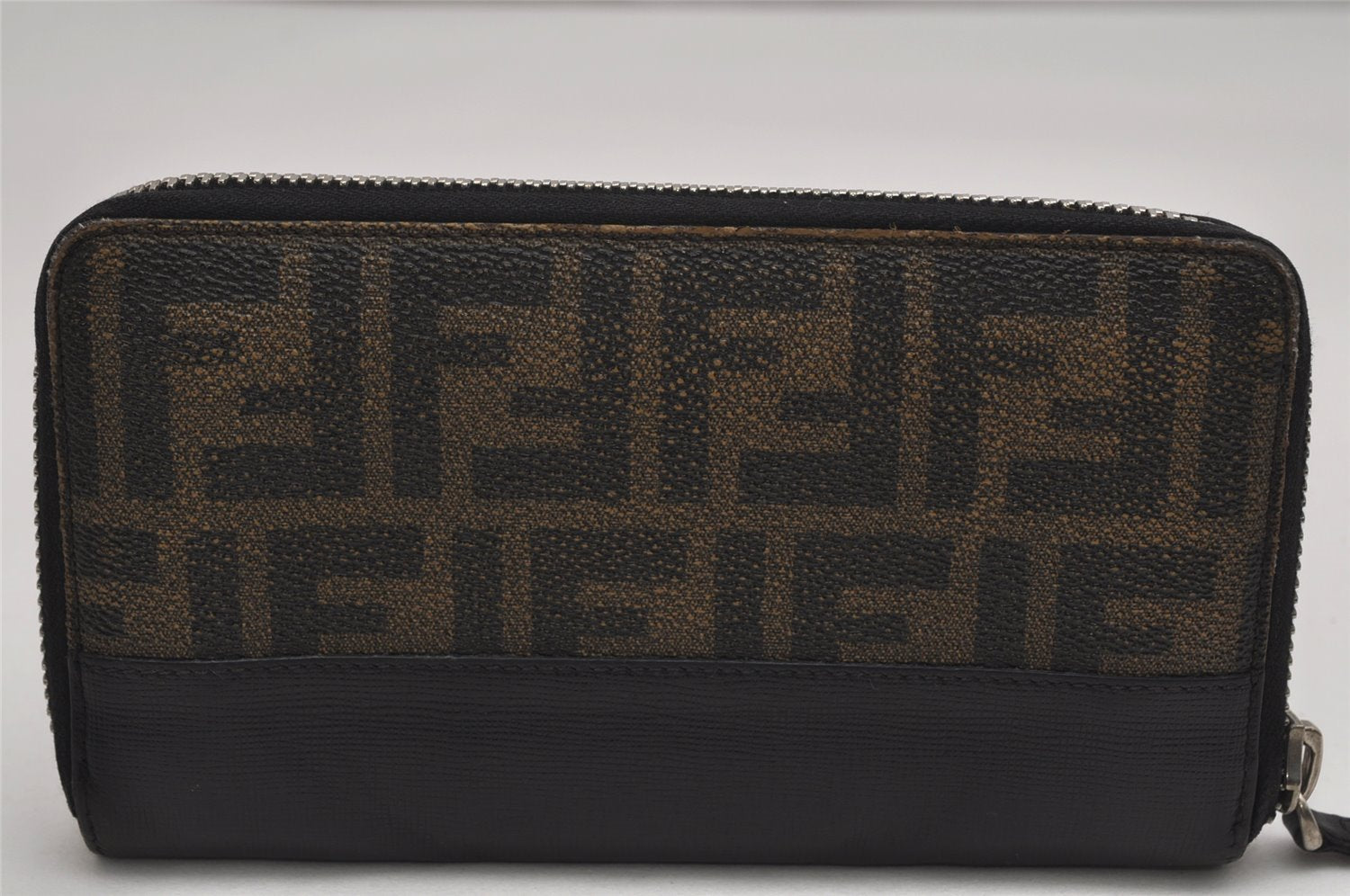 Authentic FENDI Vintage Zucca Long Wallet Purse PVC Leather Brown 0876K