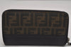 Authentic FENDI Vintage Zucca Long Wallet Purse PVC Leather Brown 0876K