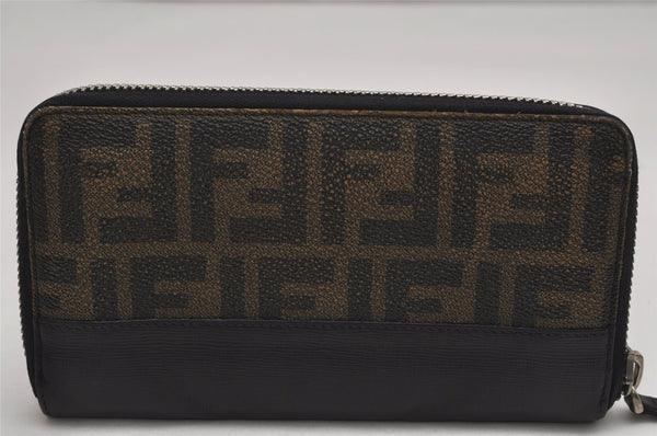 Authentic FENDI Vintage Zucca Long Wallet Purse PVC Leather Brown 0876K