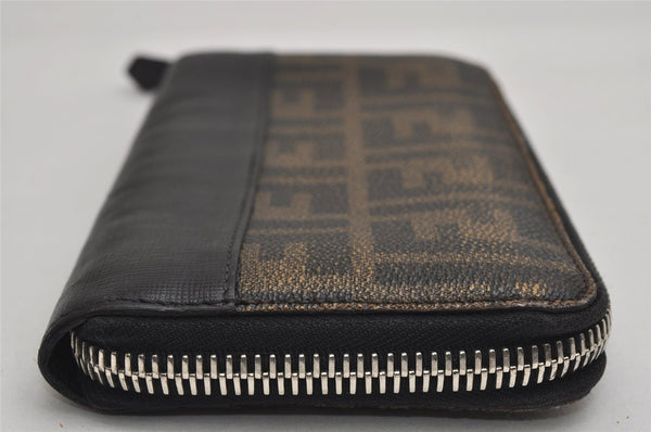 Authentic FENDI Vintage Zucca Long Wallet Purse PVC Leather Brown 0876K