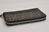 Authentic FENDI Vintage Zucca Long Wallet Purse PVC Leather Brown 0876K