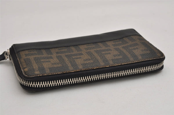 Authentic FENDI Vintage Zucca Long Wallet Purse PVC Leather Brown 0876K