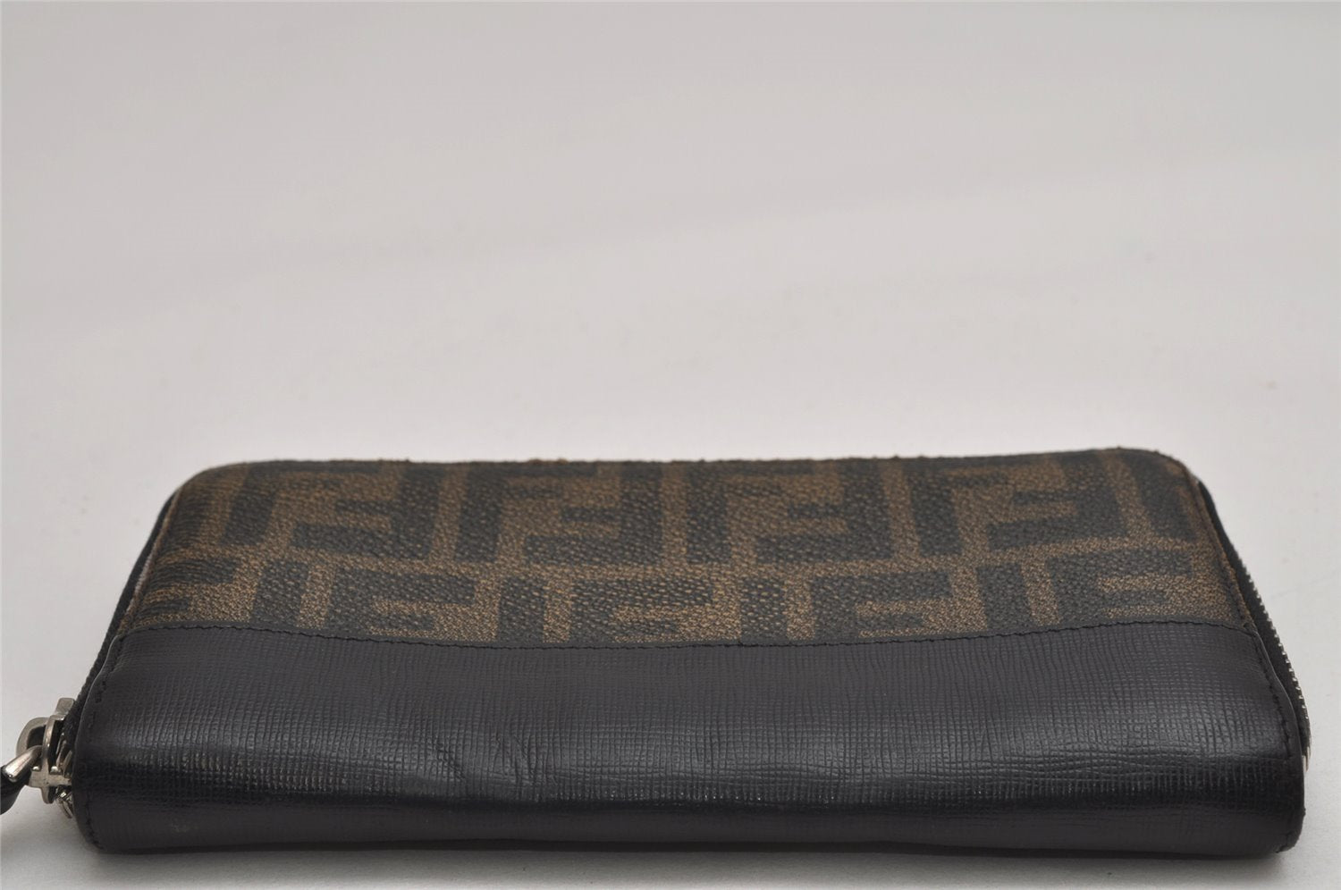 Authentic FENDI Vintage Zucca Long Wallet Purse PVC Leather Brown 0876K