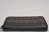 Authentic FENDI Vintage Zucca Long Wallet Purse PVC Leather Brown 0876K