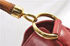 Authentic GUCCI Vintage Bamboo Shoulder Hand Bag Leather Red Junk 0877G