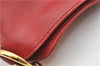 Authentic GUCCI Vintage Bamboo Shoulder Hand Bag Leather Red Junk 0877G
