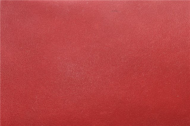 Authentic GUCCI Vintage Bamboo Shoulder Hand Bag Leather Red Junk 0877G