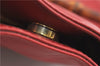 Authentic GUCCI Vintage Bamboo Shoulder Hand Bag Leather Red Junk 0877G