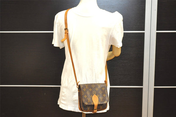 Authentic Louis Vuitton Monogram Cartouchiere PM M51254 Shoulder Cross Bag 0877I