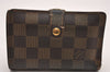 Authentic Louis Vuitton Damier Portefeuille Viennois Wallet N61674 LV 0877J