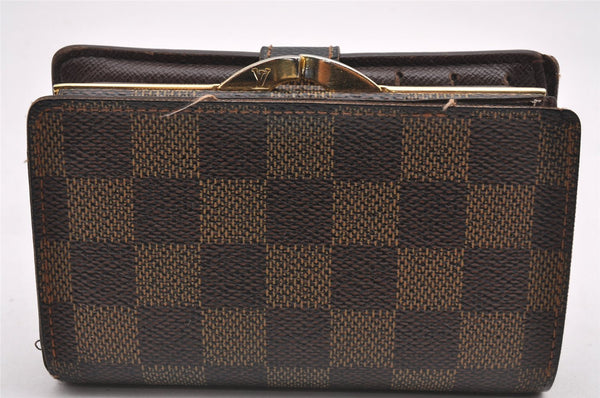 Authentic Louis Vuitton Damier Portefeuille Viennois Wallet N61674 LV 0877J